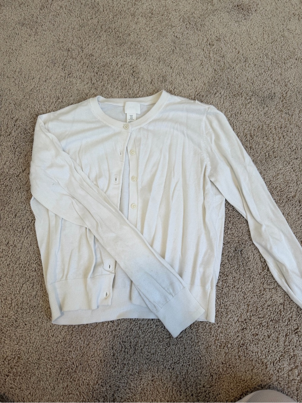 H&M Cream Button-Up Women's Cardigan